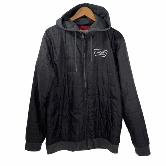 Vans Other - Vans Santiago Zip-Up Hooded Jacket Logo Men’s Lrg